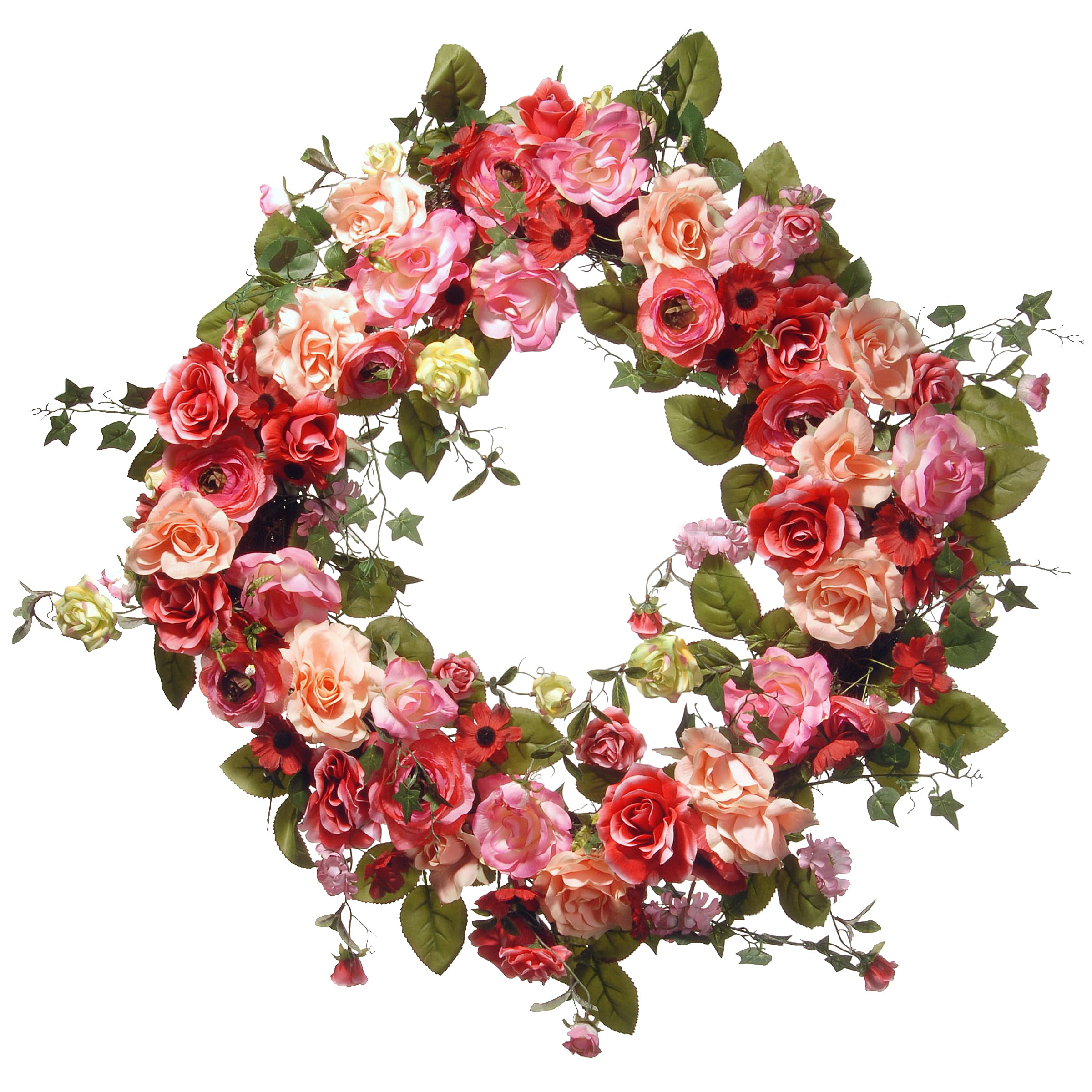 National Tree 24 Inch Branch Wreath with Red Tulips RAS-HY55724W-R1 National Tree 24 Inch Branch Wreath with Red Tulips RAS-HY55724W-R1